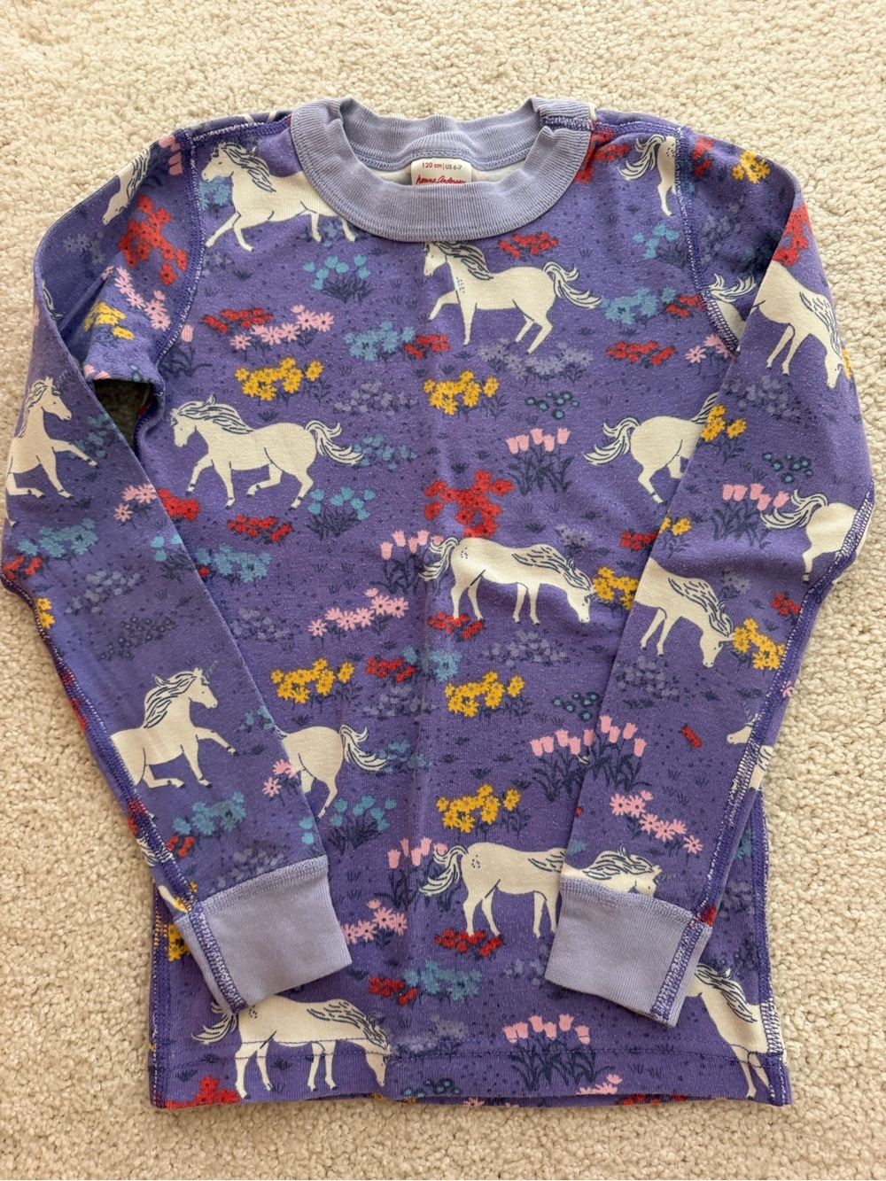 Hanna Andersson Purple Unicorn Print Pajama set